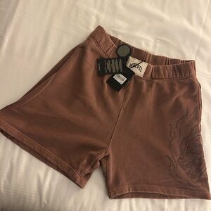 Darc Sport Men's Brown Athletic Shorts with Graphic Detail